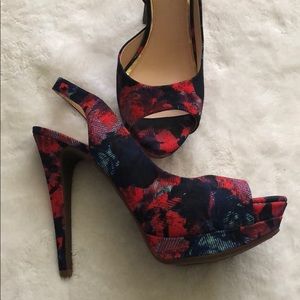 Jessica Simpson Floral Print Heels